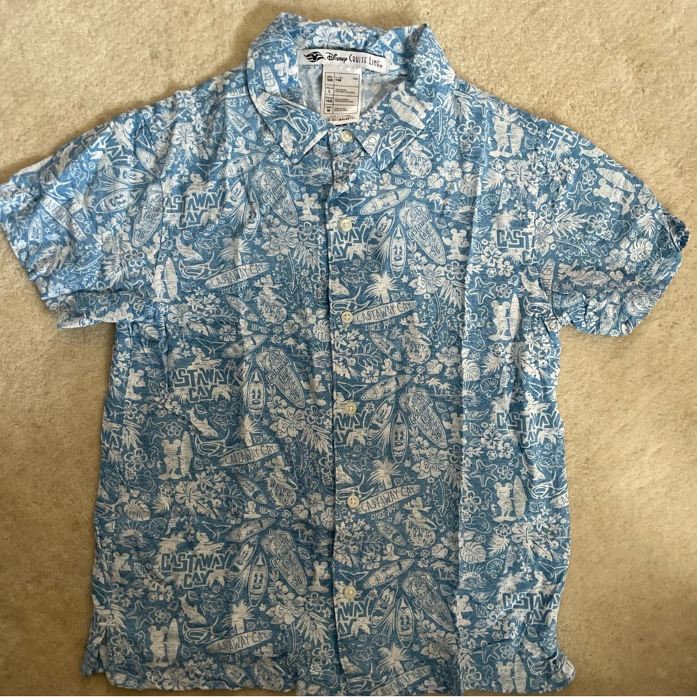 Disney Cruise Castaway Cay Boys Aloha Shirt